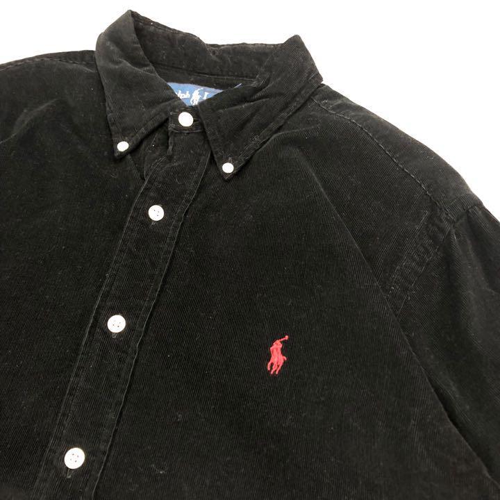 古着 Ralph Lauren ラルフローレン コーデュロイシャツ ブラック