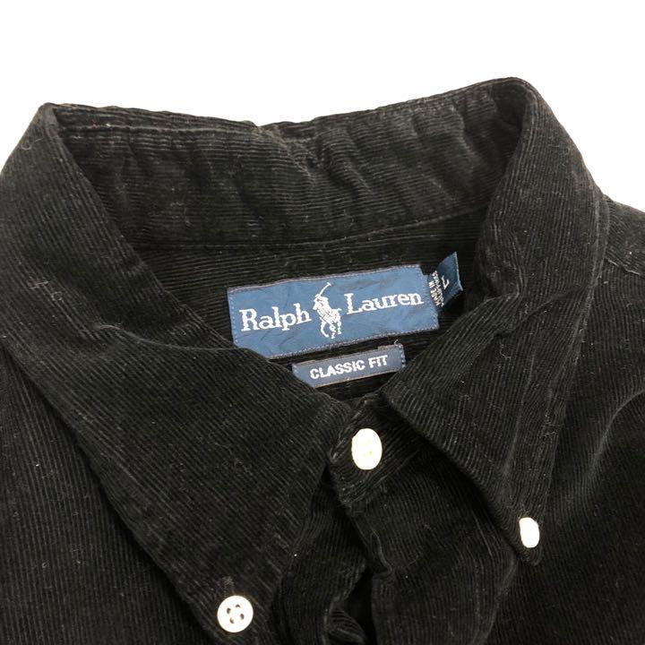 古着 Ralph Lauren ラルフローレン コーデュロイシャツ ブラック