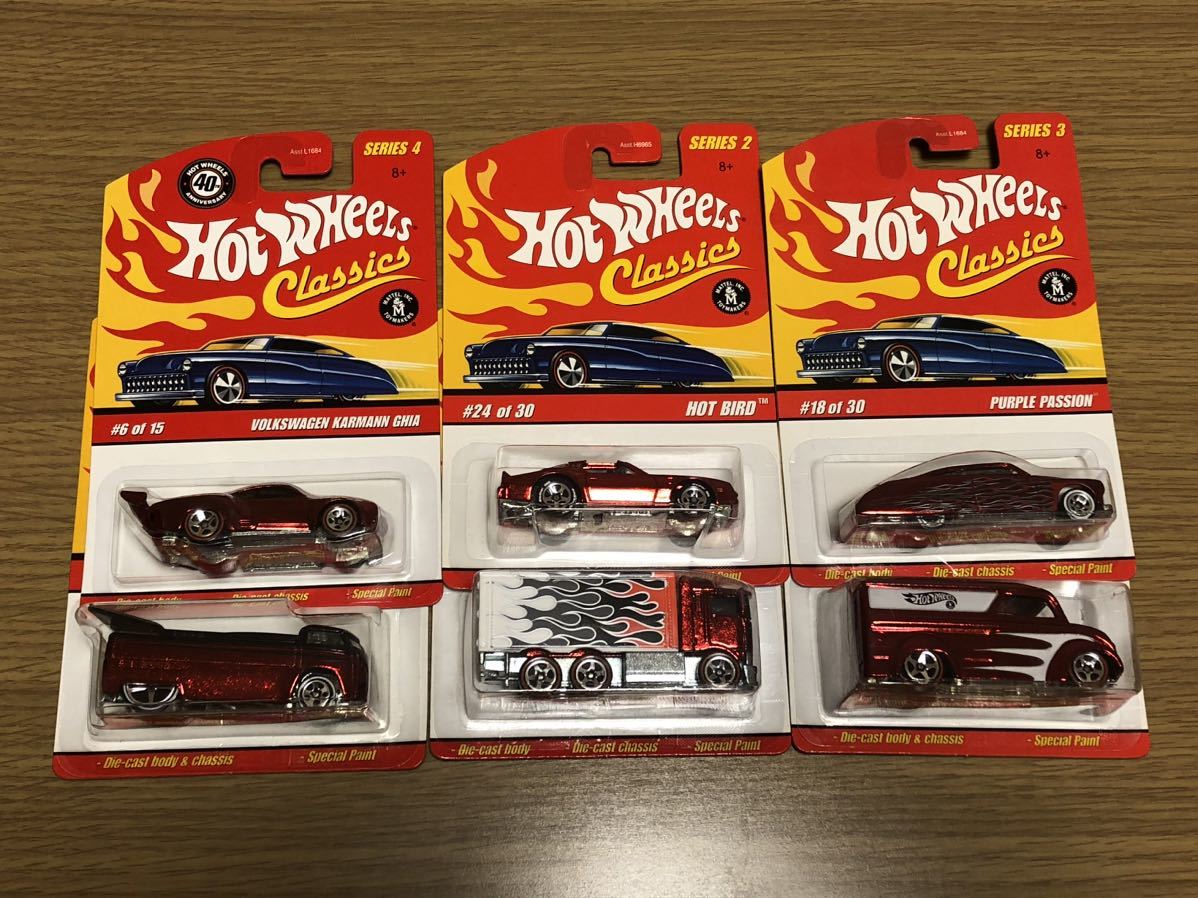 豊富な，正規品 レア Hot Wheels Classics RED系 6台セット ホットウィール HOT BIRD VW HIWAY HAULER DAIRY DELIVERY PURPLE PASSION(乗用車)｜売買されたオークション情報、yahooの商品情報をアーカイブ公開 - オークファン 乗用車