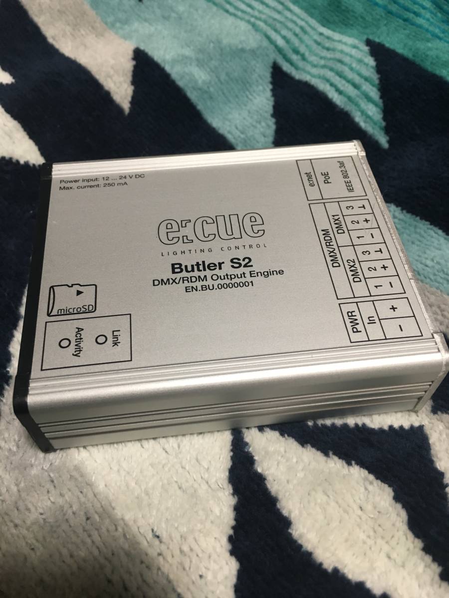 動作確認済 e:cue Butler S2 DMX照明コントローラー 未確認 e:cue Butler S2 バトラー DMX RDM output engine リプレイ