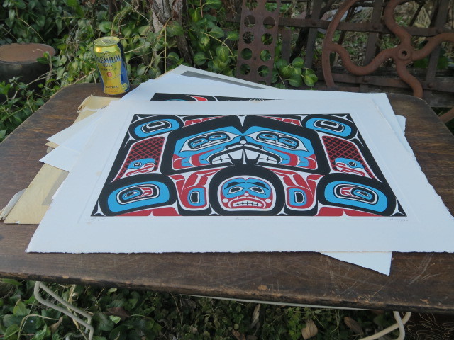 ◆麦◆版画作品７枚 作家不詳 yukio.Ａのサイン 紙サイズ 587×435㎜ 120サイズ 