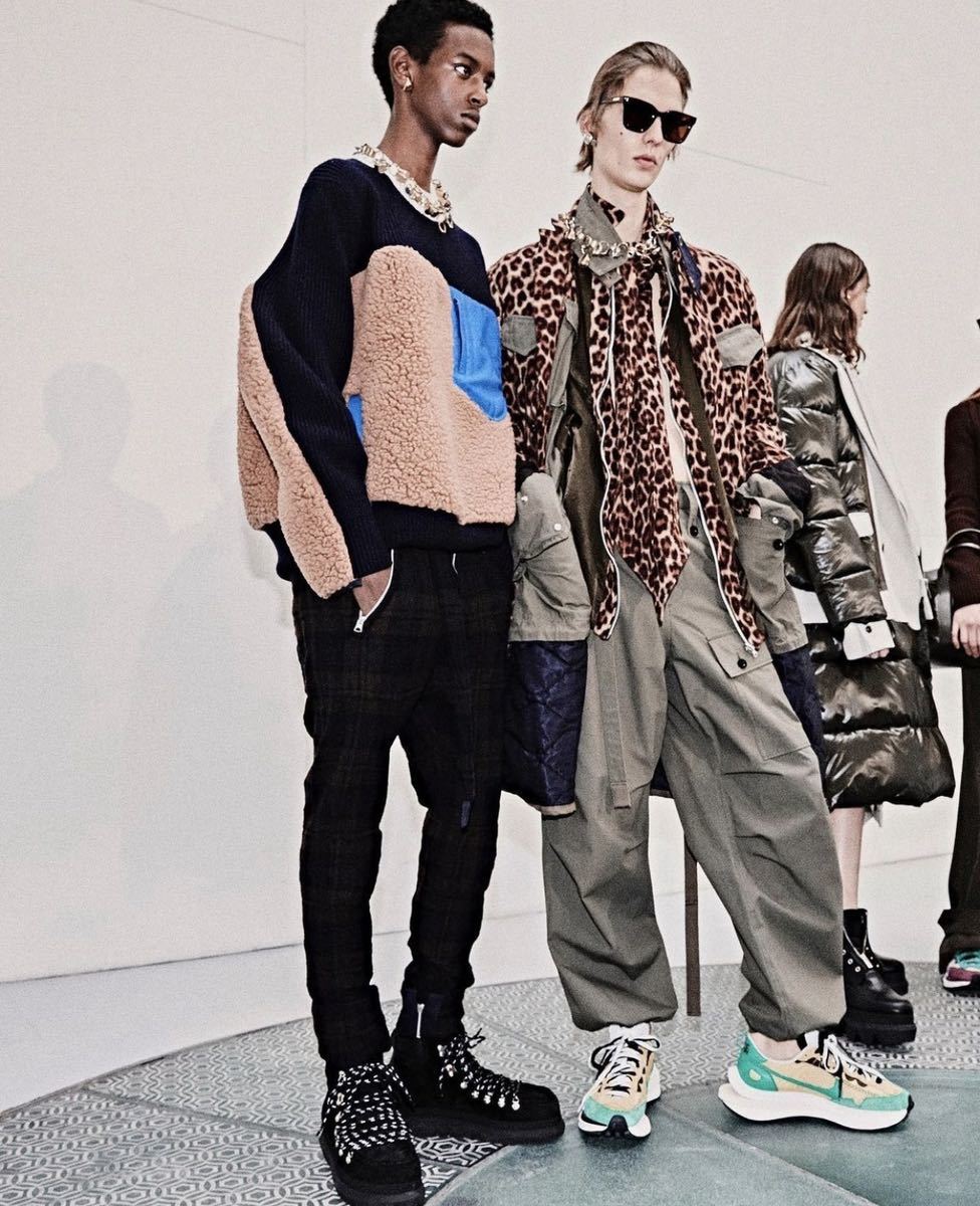 サカイ sacai ウール チェック ジャケット ジップアップ ブルゾン