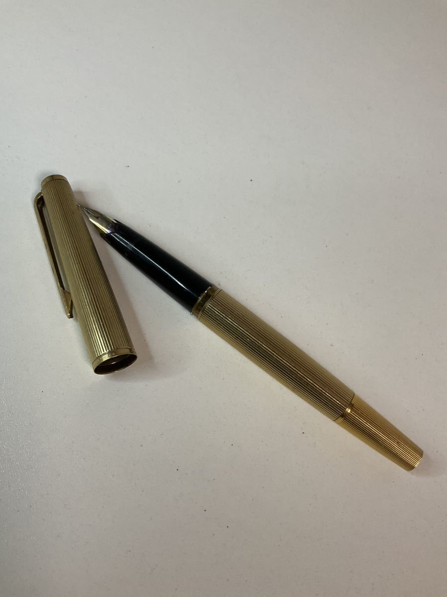 KW054-60◇ MONTBLANC モンブラン 1246 ゴールド 万年筆 ペン先750刻印