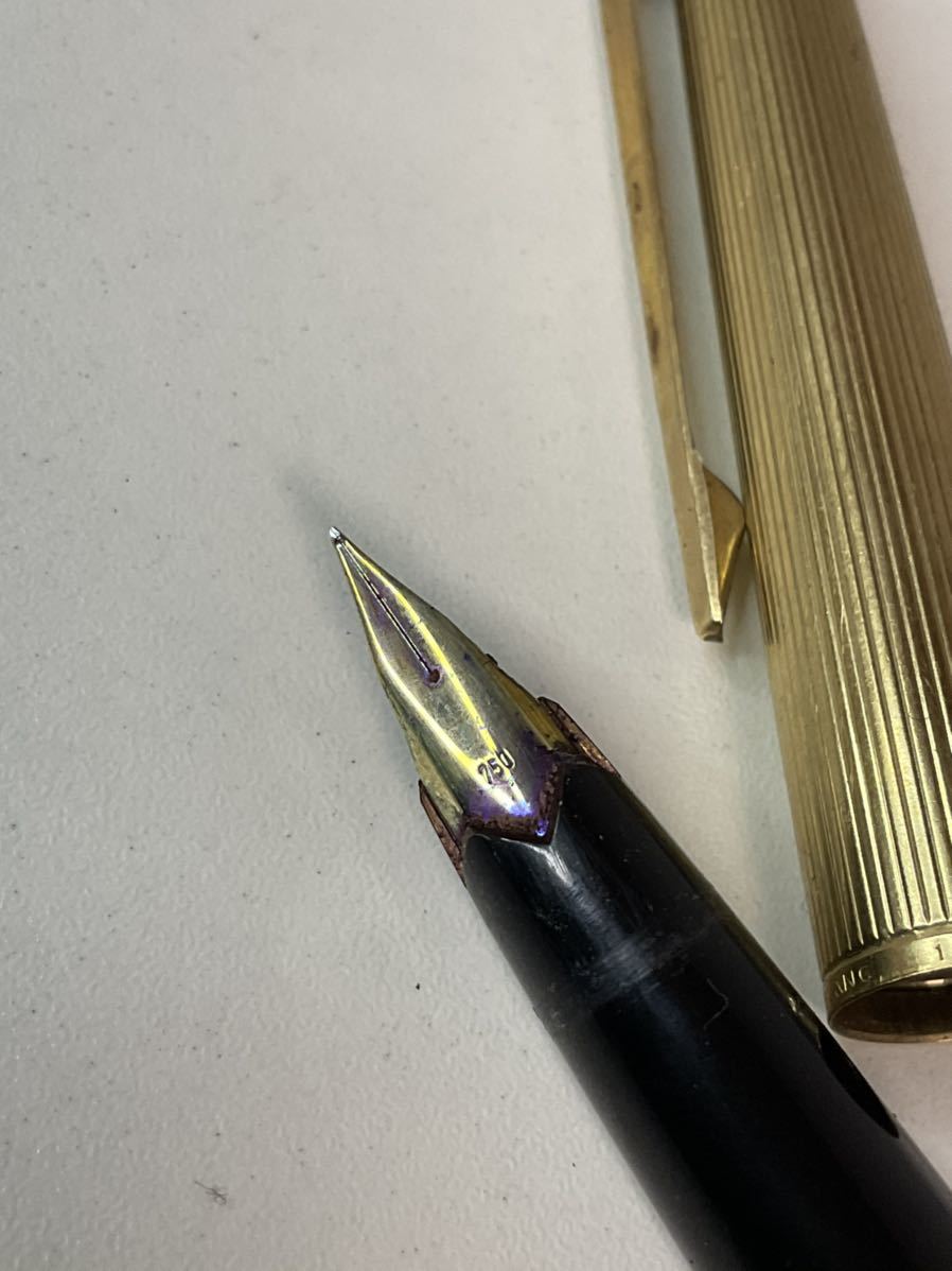 KW054-60◇ MONTBLANC モンブラン 1246 ゴールド 万年筆 ペン先750刻印