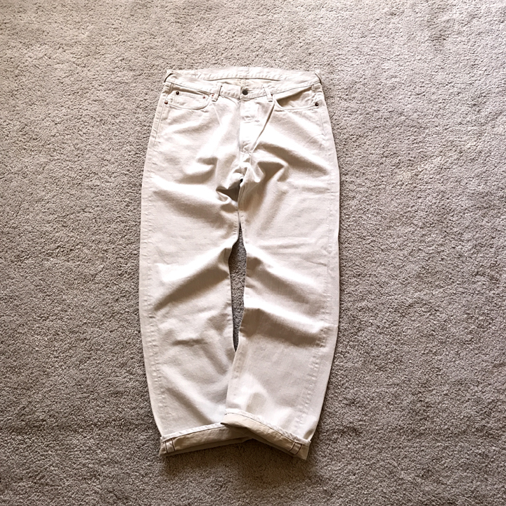 美品 45rpm ホワイト デニム パンツ メンズ 36 45R umii908 ジーンズ