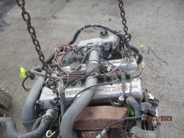 0113)TA63 セリカ GT-TR 3T-GTEU エンジン 補機類付き(エンジン本体 