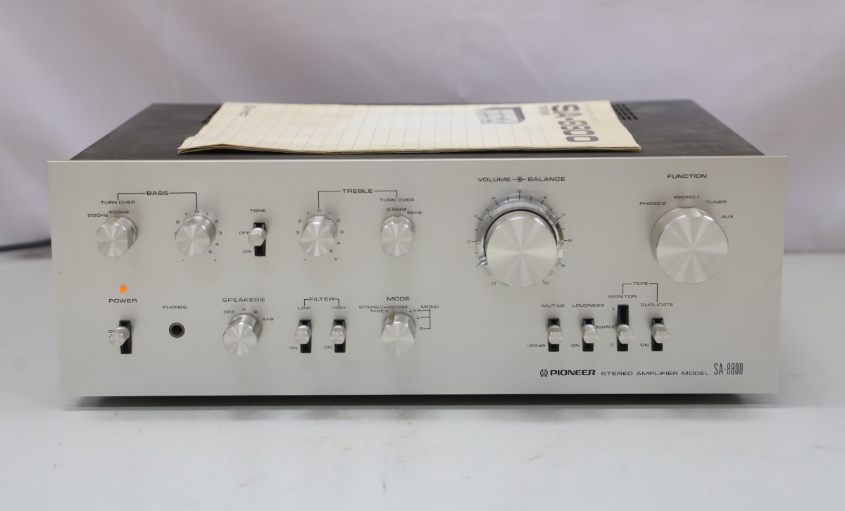 ジャンクPioneer Pioneer パイオニア プリメインアンプ SA-8800 Ⅱ