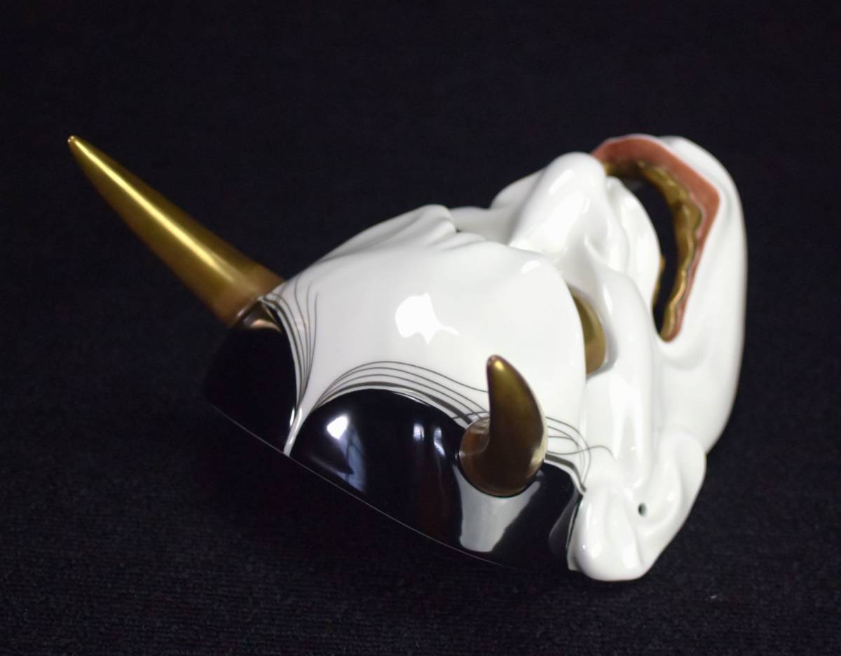美品 Noritake ノリタケ 般若面 能面 壁かけ 金彩 (オールドノリタケ