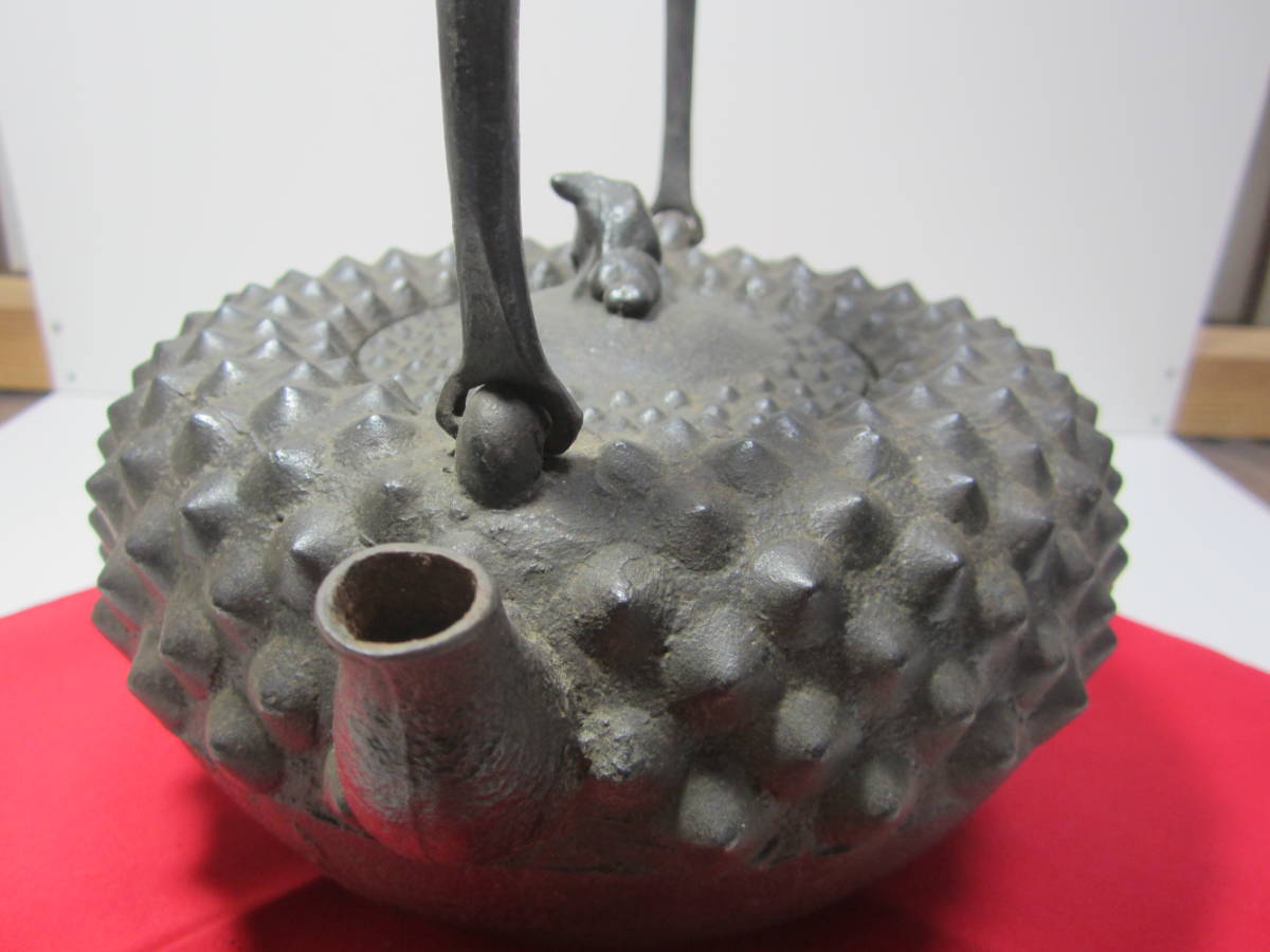 鉄瓶 南部鉄器 南部鉄瓶 鉄やかん 鉄分補給 あられ紋 南部鉄瓶 時代物