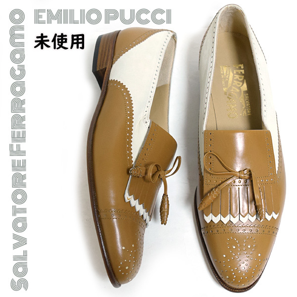 Salvatore Ferragamo□未使用 タッセルローファーパンプスシューズ 7B
