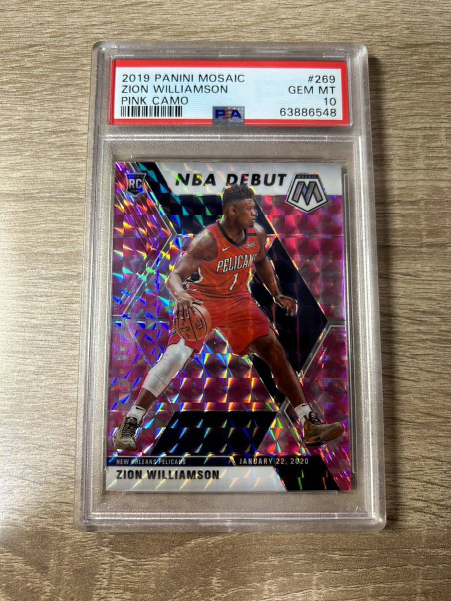 PSA10 RC】2019-20 Panini Mosaic Pink Camo Zion Williamson #269 NBA 