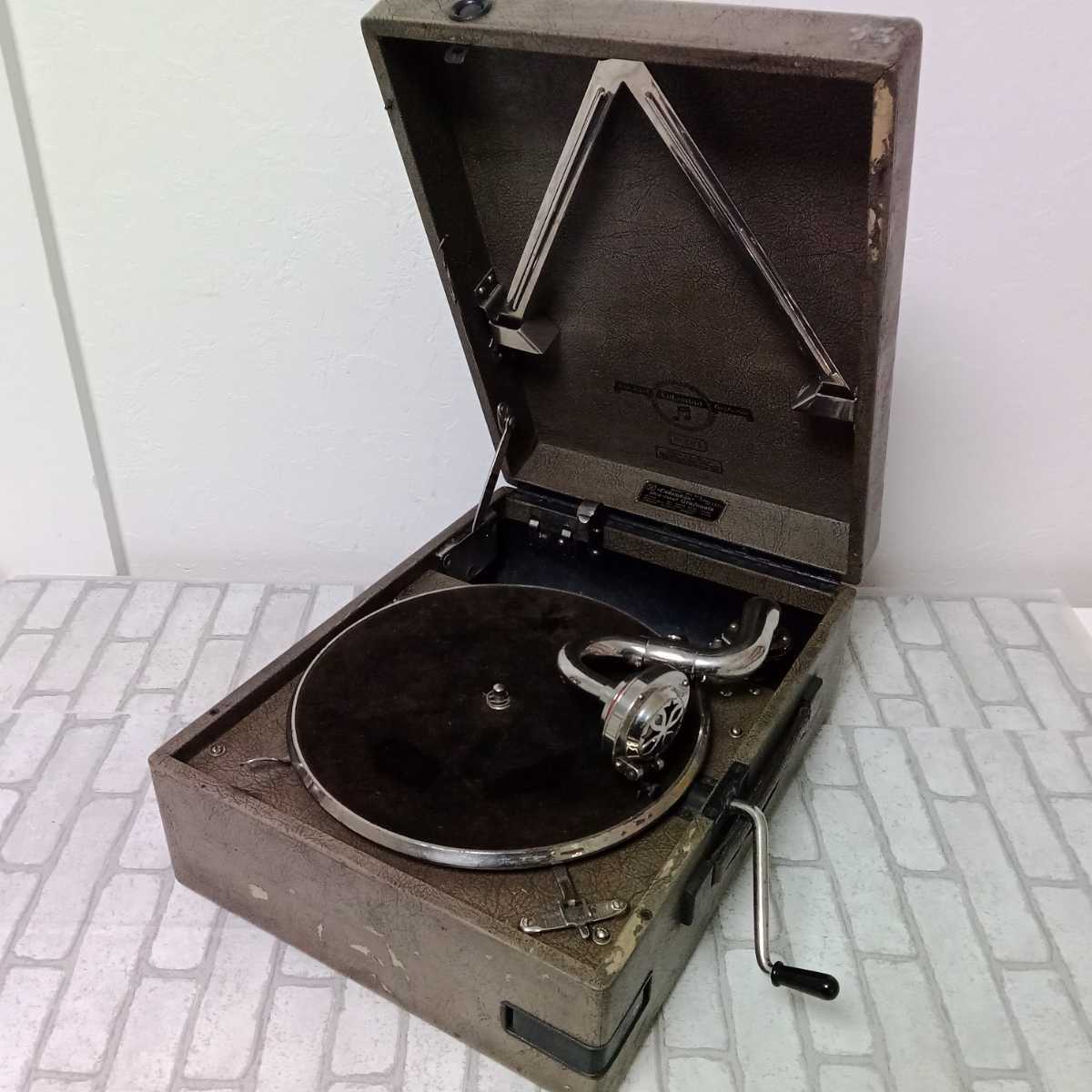 【ビンテージ】★ポータブル蓄音機★コロンビア★COLUMBIA★No.204★viva tonal Grafonola★レトロ★アンティーク