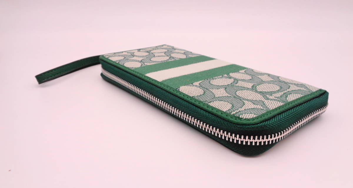 未使用 正規品 90 新品 同様 コーチ COACH 長財布 グリーン 緑 未使用 正規品 90 新品 同様 コーチ COACH 長財布 グリーン 緑