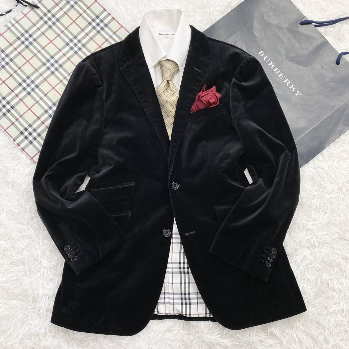 user_fdedc5b2様美品✨バーバリ－　黒ジャケット　ノバチェック160 BURBERRY バーバリー ジャケット ブレザー ノバチェック 【公式通販】