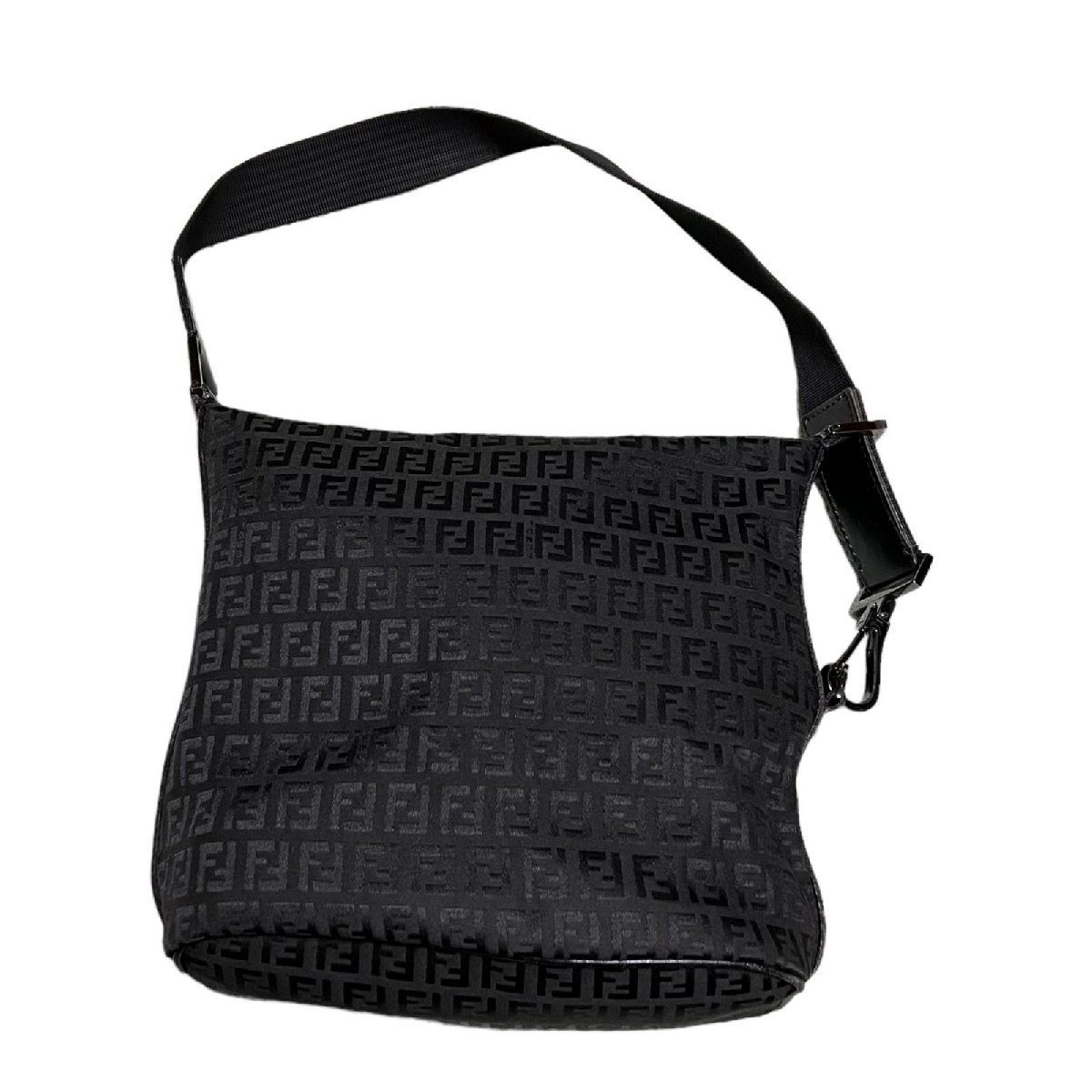 1円 FENDI フェンディ ワンショルダーバッグ ズッカ柄 黒 フェンディ 1 
