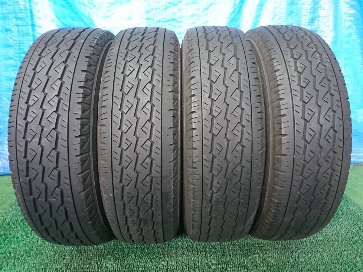 【管理番号:N1662】　195/80R15 107/105L LT　4本セット　ブリヂストン V600　ハイエース、キャラバン など