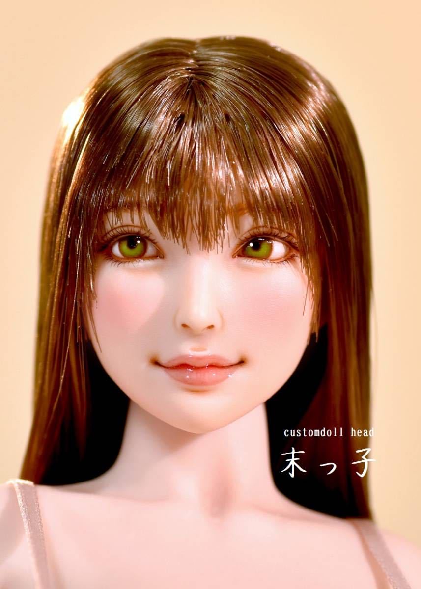 1/6 カスタム　ドール　ヘッド　綺麗な瞳の少女　ヘッドのみの出品です ◇末っ子◇[彫刻アイ] 1/6カスタムドールヘッド オビツ「No.341/初花