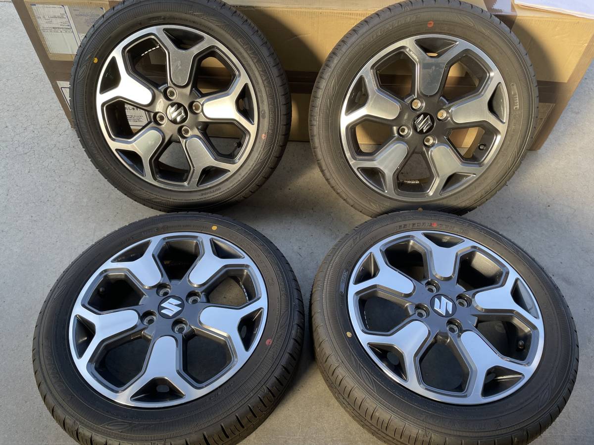 DUNLOP ENASAVE EC300+ 165/60R15 77H 4本セット スズキ 純正 ハスラー 新車外し 2022年製 サマー 夏 ノーマル タイヤ ホイール付き