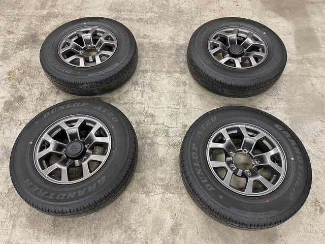 本物保証，送料無料 C-6191 ジムニーシエラ JB74W 純正15インチアルミホイール ダンロップグラントレック 195/80-15 室内保管(ラジアルタイヤ)｜売買されたオークション情報、yahooの商品情報をアーカイブ公開 - オー 5穴