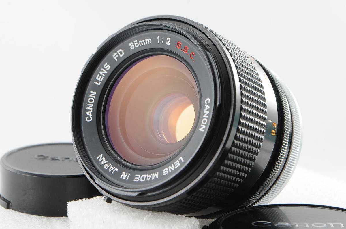 ★希少な〇マーク★ Canon キヤノン LENS FD 35mm 1:2 S.S.C. 単焦点レンズ 凹レンズ 美品 付属品満載！ 細かく検品しております！