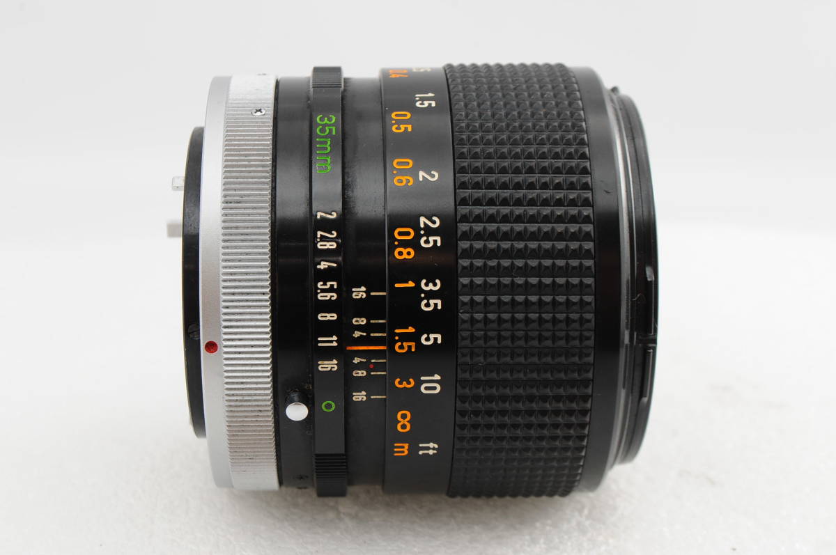 ★希少な〇マーク★ Canon キヤノン LENS FD 35mm 1:2 S.S.C. 単焦点レンズ 凹レンズ 美品 付属品満載！ 細かく検品しております！