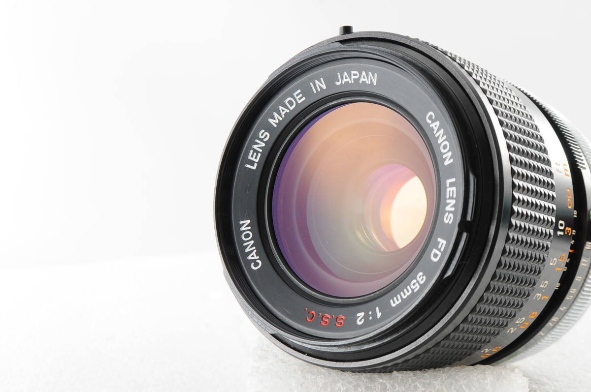★希少な〇マーク★ Canon キヤノン LENS FD 35mm 1:2 S.S.C. 単焦点レンズ 凹レンズ 美品 付属品満載！ 細かく検品しております！