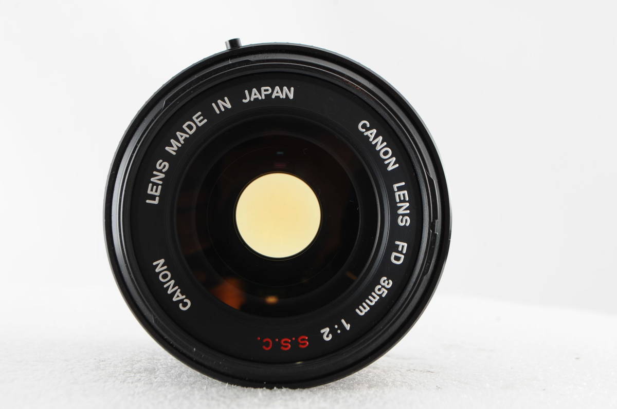 ★希少な〇マーク★ Canon キヤノン LENS FD 35mm 1:2 S.S.C. 単焦点レンズ 凹レンズ 美品 付属品満載！ 細かく検品しております！