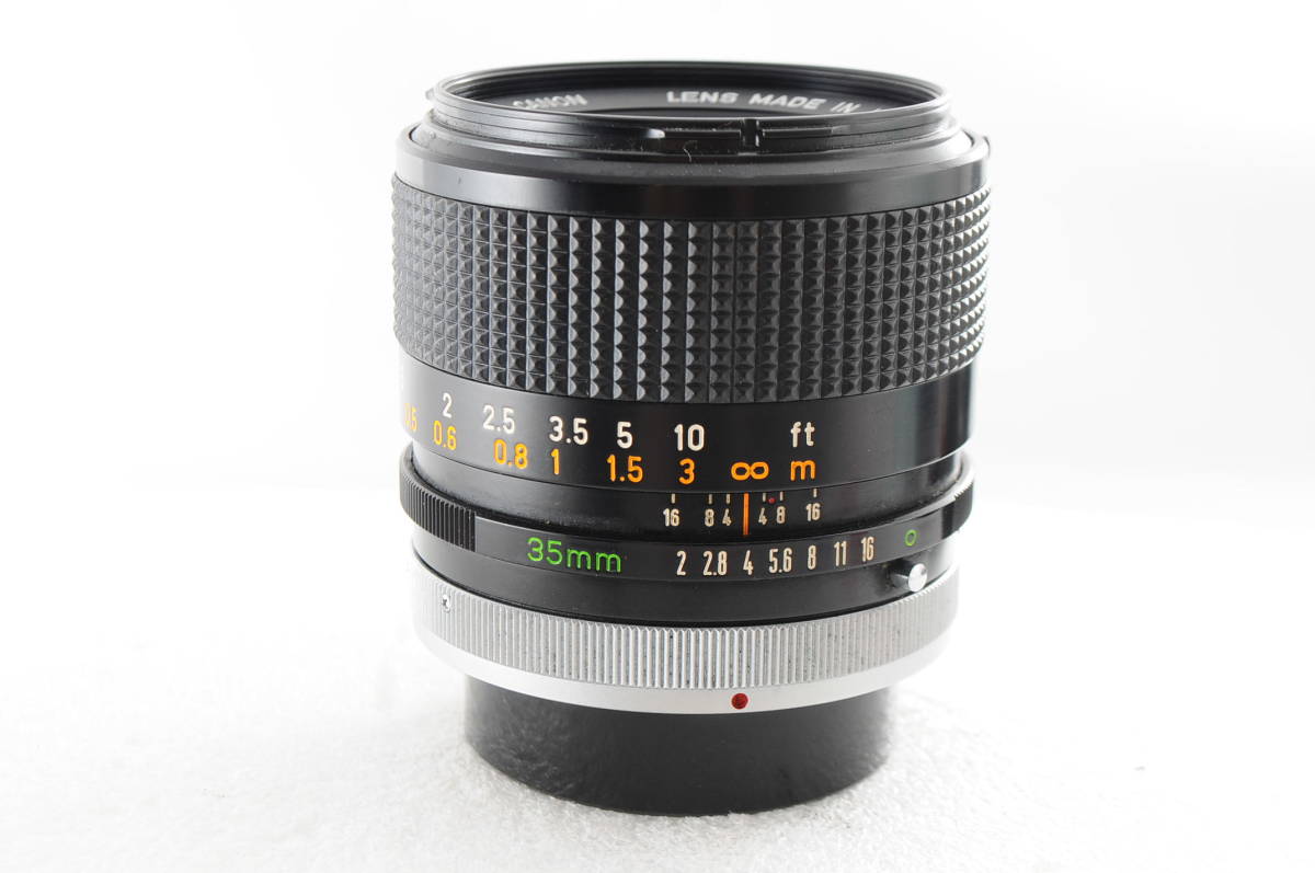 ★希少な〇マーク★ Canon キヤノン LENS FD 35mm 1:2 S.S.C. 単焦点レンズ 凹レンズ 美品 付属品満載！ 細かく検品しております！