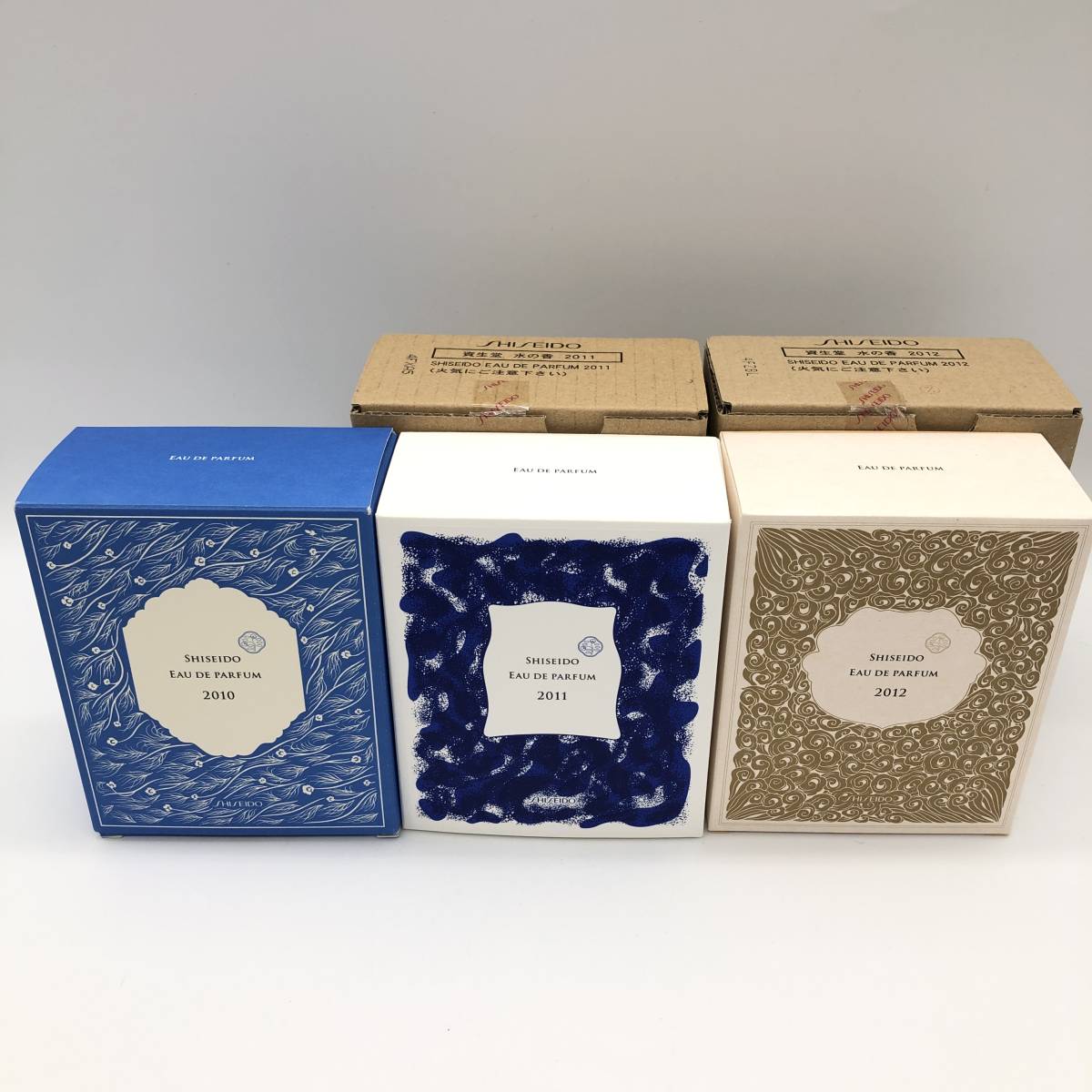 【未使用保管/3本まとめ】資生堂 SHISEIDO オードパルファム 水の香 2010 2011 2012 50ml 箱付