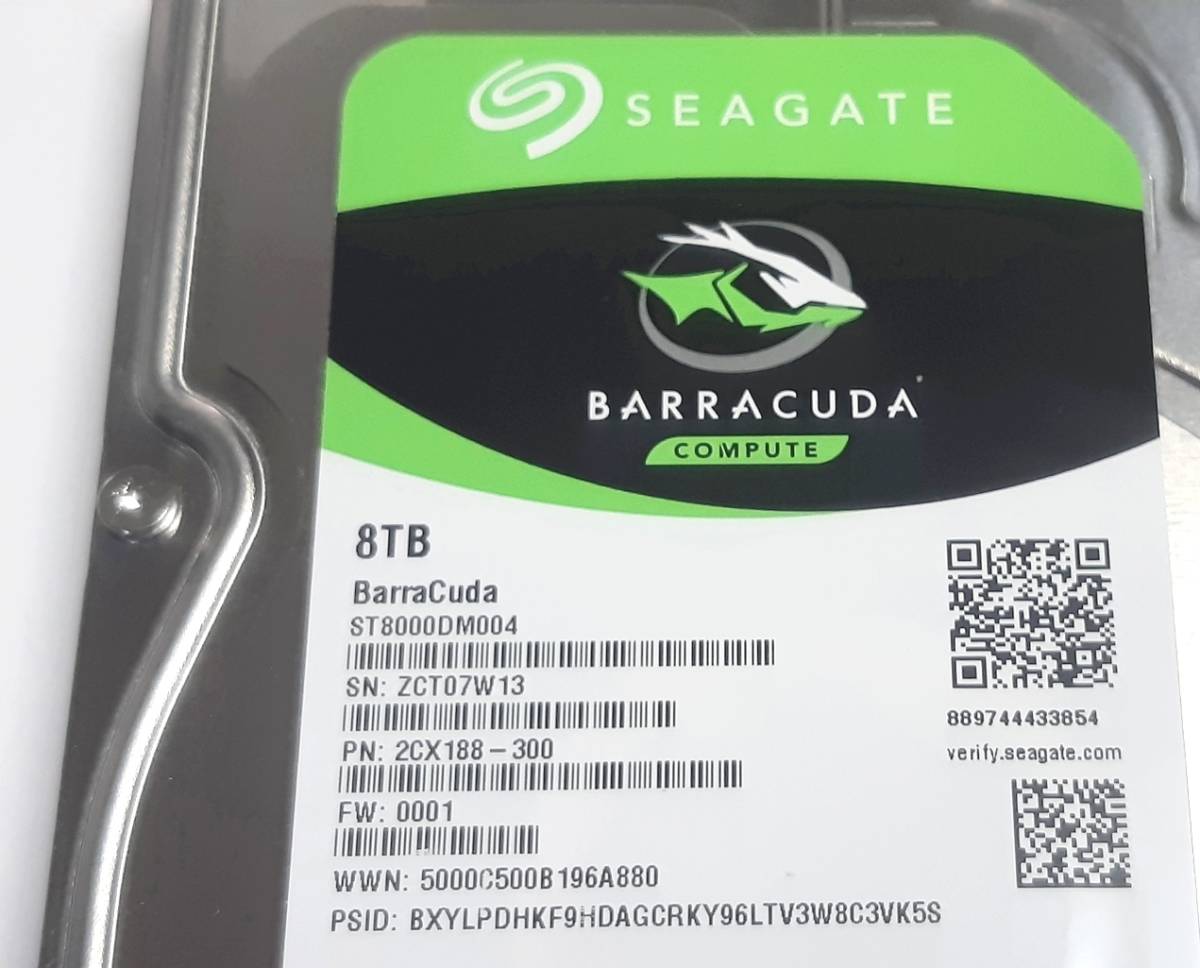 超激得，大得価 Seagate ST8000DM004 8TB 2台 3.5インチHDD