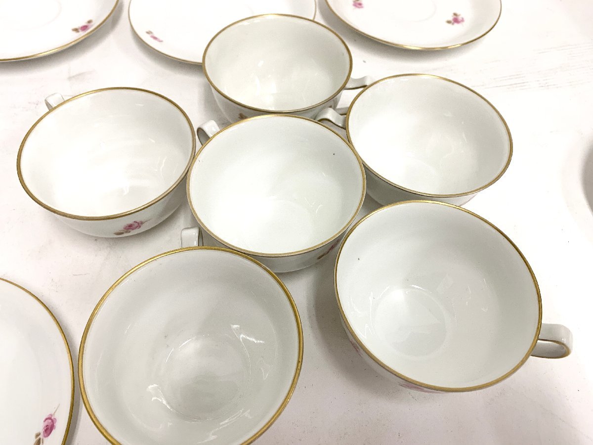 OKURA/大倉陶園 カップ＆ソーサー Hand Decorated 6客 金彩 ピンク