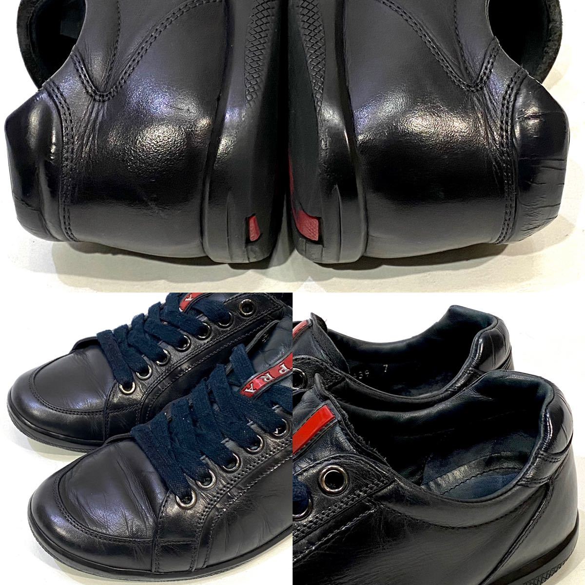 PRADA SPORT MENS レースアップ ローカットレザースニーカー プラダ 