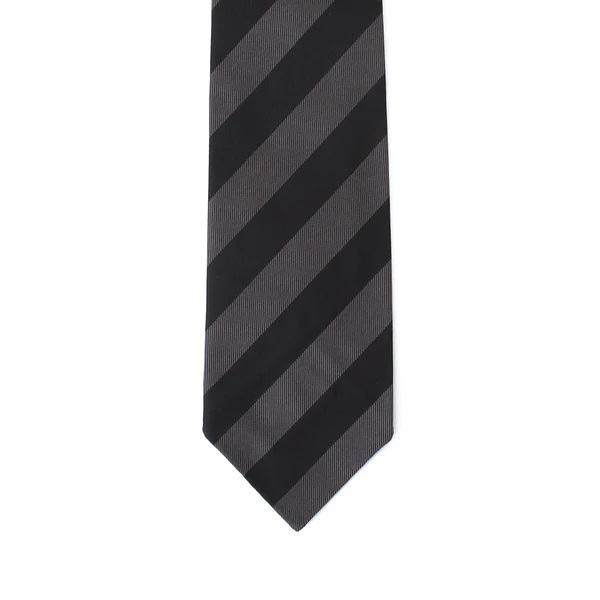 新品未使用★THE SOLE　グレー×ブラック　レジメンタルネクタイ