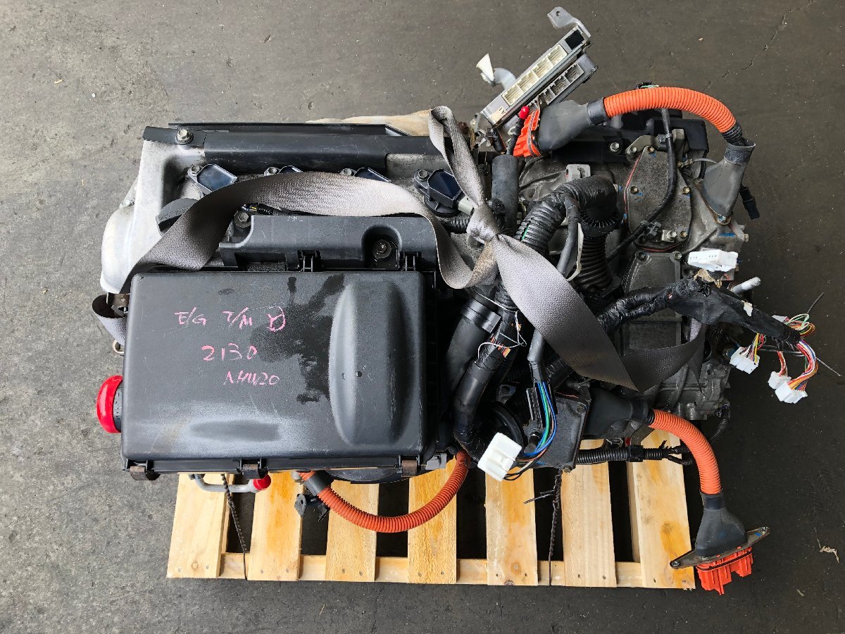 プリウス　DAA-NHW20　1NZFXE　エンジン　ミッション　中古　ジャンク品2130.1-6-1