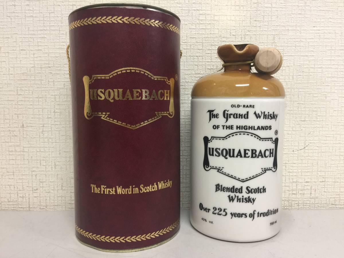 古酒 USQUAEBACH ウシュクベ スコッチウイスキー 未開栓 陶器ボトル 重