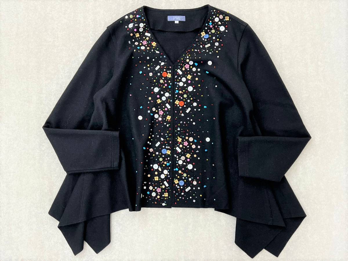 トクコプルミエヴォル☆美品！エスニック孔雀♪ 前開き 羽織りカーディガン☆ トクコプルミエヴォル☆美品！エスニック孔雀♪ 前開き 羽織り