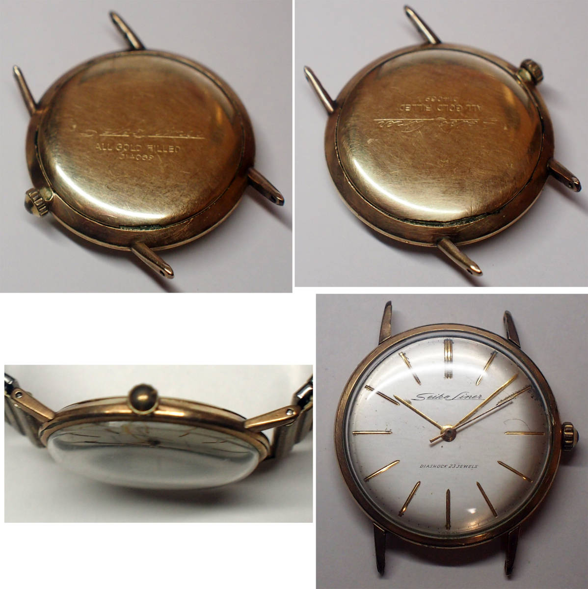 SEIKO(セイコー) LINER （ライナー） 23石 手巻き 総金張り 稼働品