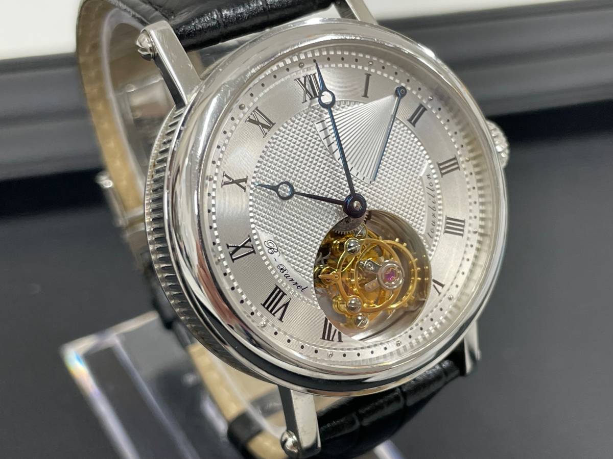 T2/17・2】B-Barrel ビーバレル トゥールビヨン 腕時計 bb-555 手巻き 