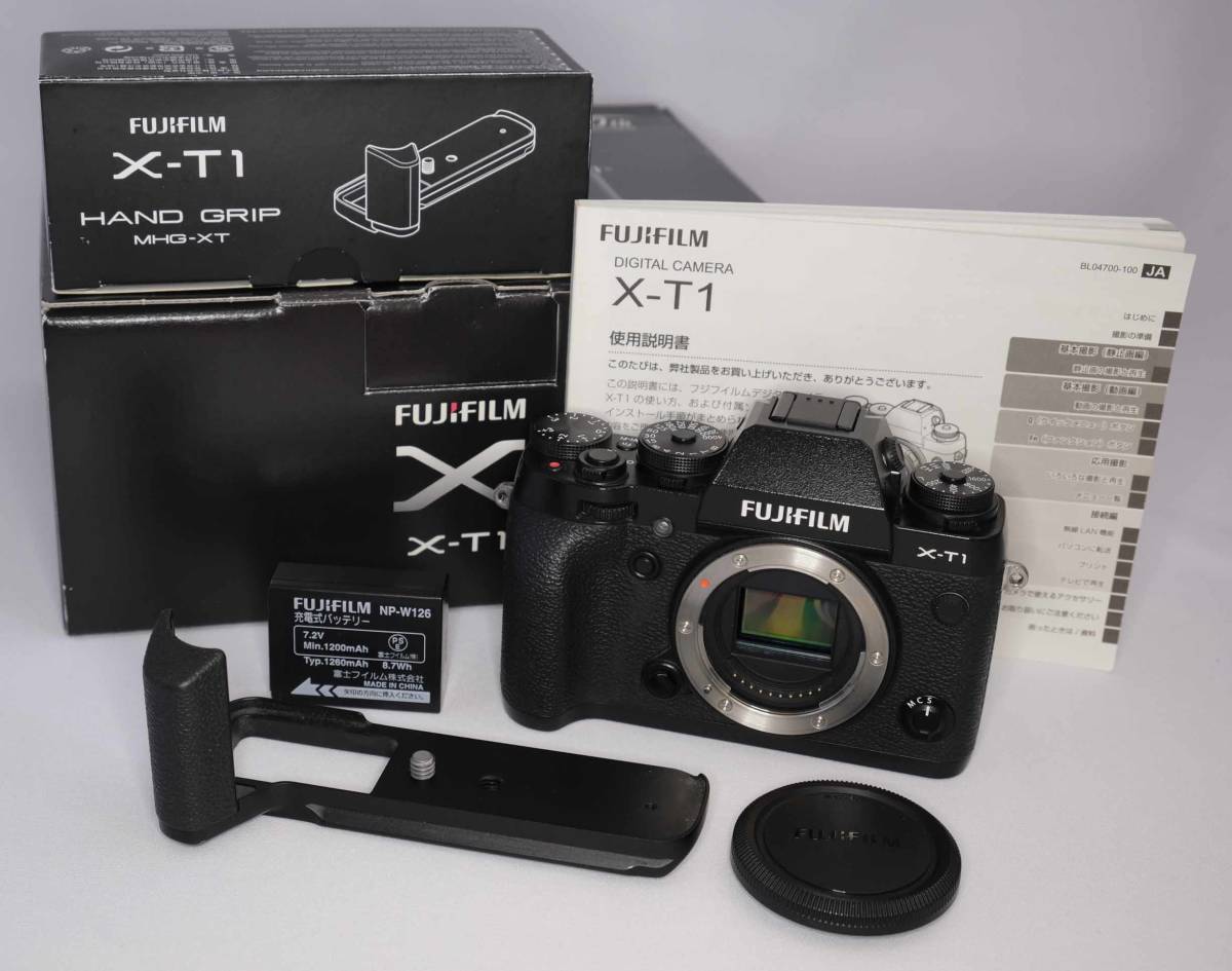 富士フィルム FUJIFILM X-T1 ボディ+ハンドグリップ MHG-XT 中古 