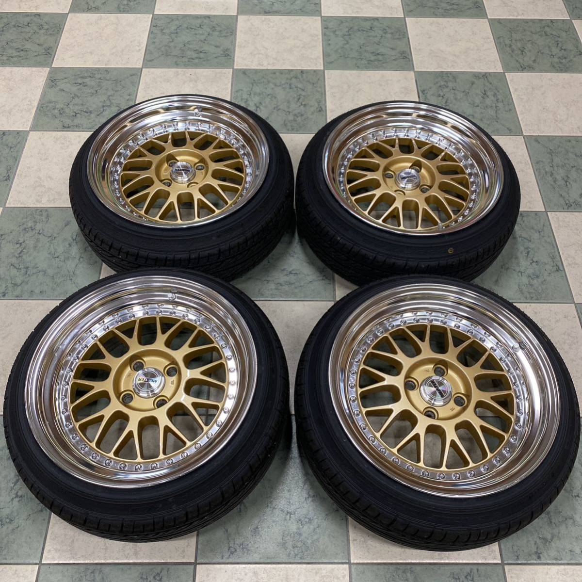 WORK ワーク マイスター M1 3P 16インチ 8.0J ゴールド 165/50R16 極上 美品 4本セット 