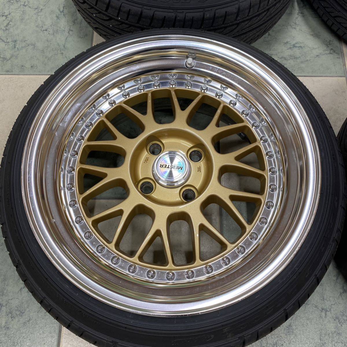 WORK ワーク マイスター M1 3P 16インチ 8.0J ゴールド 165/50R16 極上 美品 4本セット 