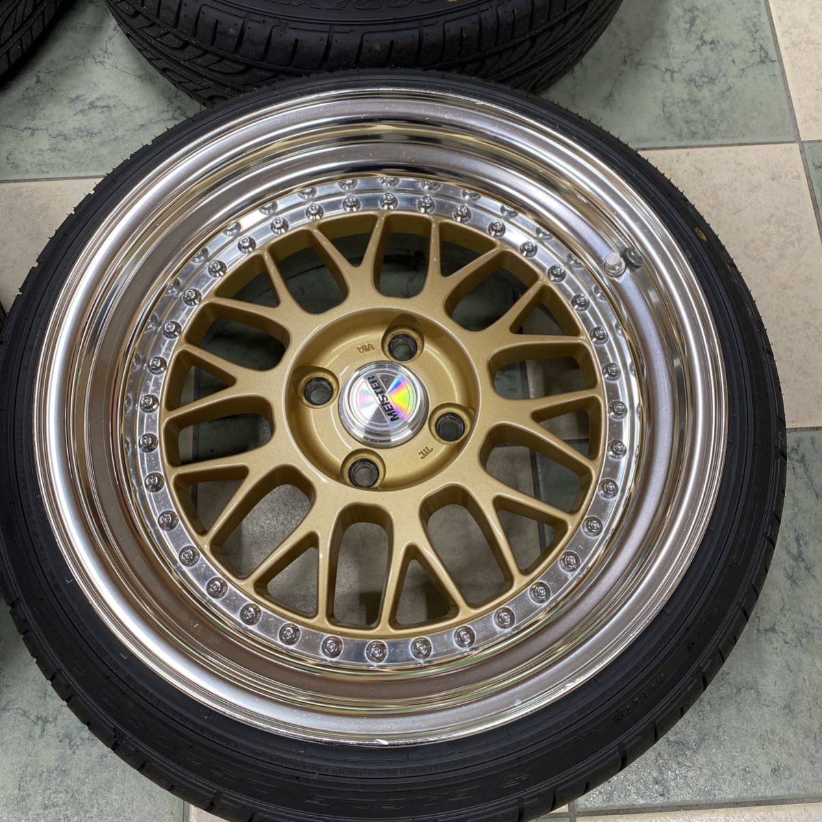 WORK ワーク マイスター M1 3P 16インチ 8.0J ゴールド 165/50R16 極上 美品 4本セット 