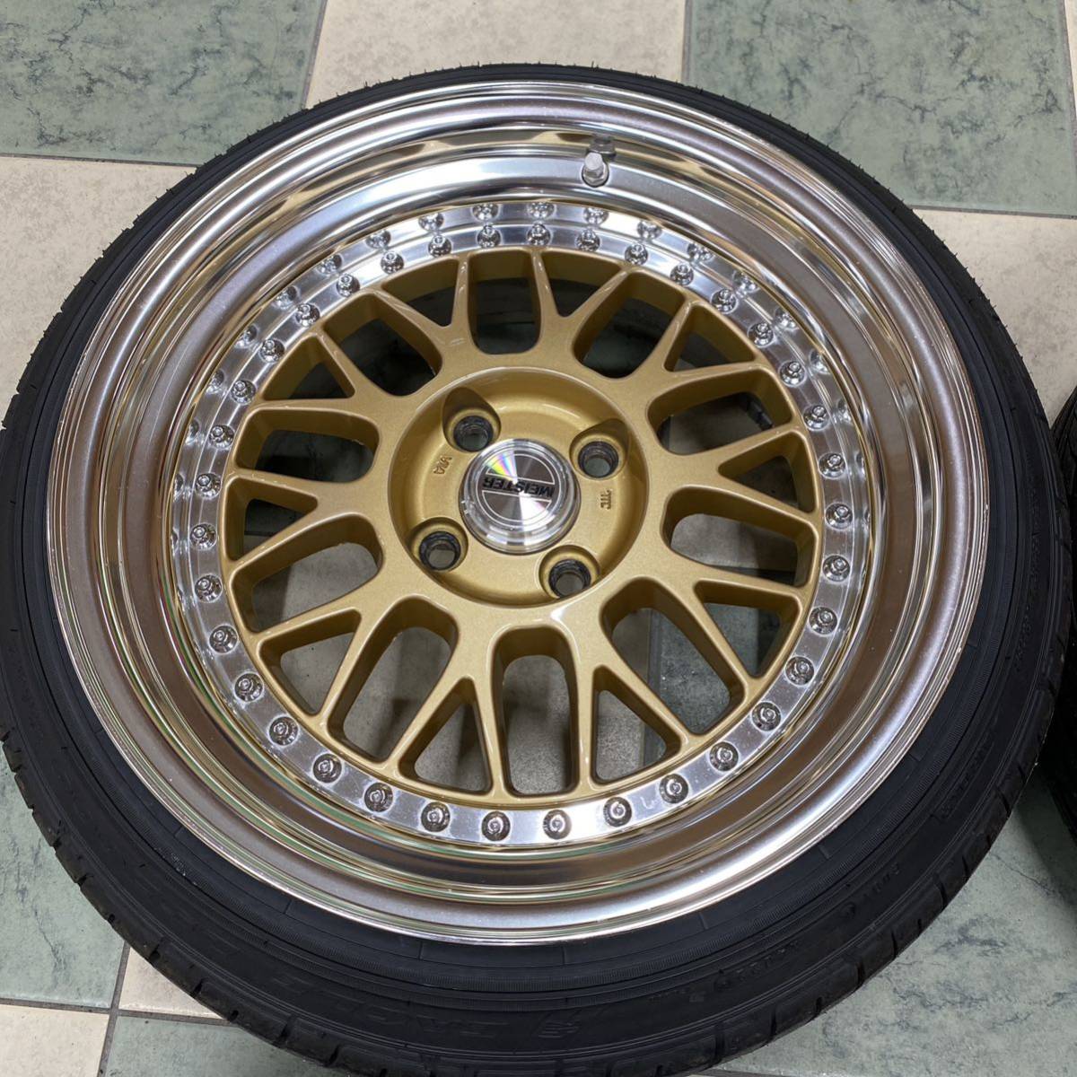 WORK ワーク マイスター M1 3P 16インチ 8.0J ゴールド 165/50R16 極上 美品 4本セット 