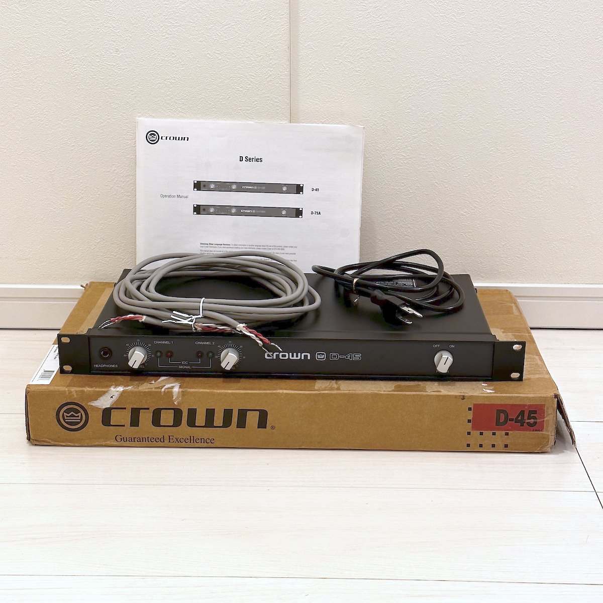 Crown D-45 パワーアンプ 送料無料 D-45 パワーアンプ crown CROWN Crown : クラウンD45（アムクロンD45