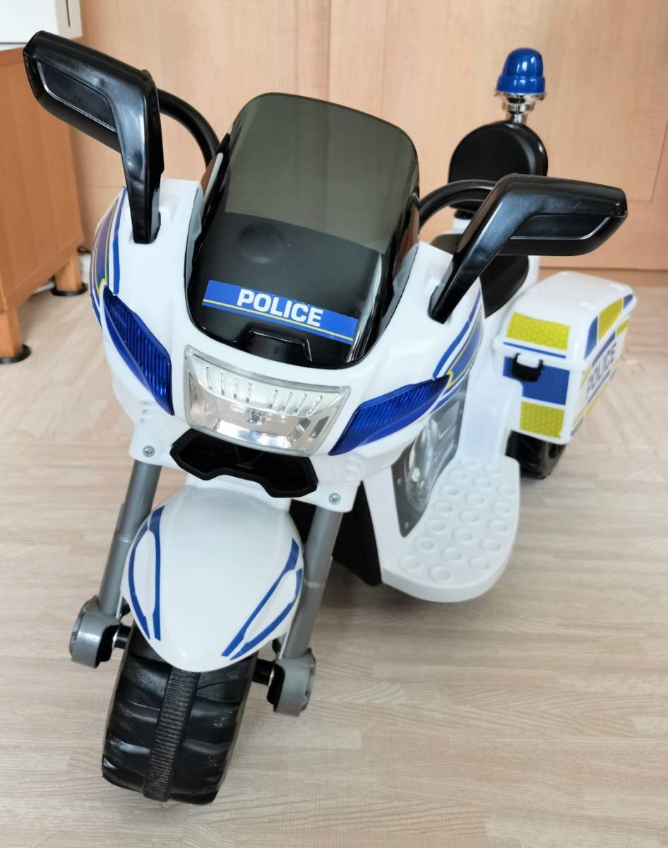 子供用電動自動車 動作確認OK】室内乗り ポリスバイク 電動 乗用玩具 はたらく車 乗り物