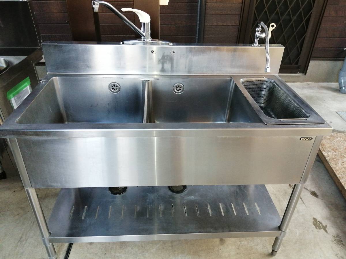 東製作所 業務用二槽水切シンク 東製作所 業務用二槽水切シンク