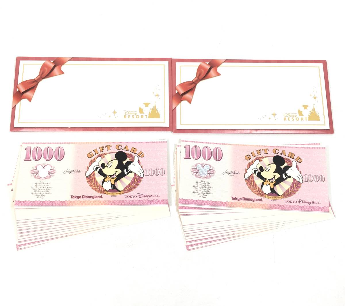▼【送料無料/未使用】東京ディズニーリゾート ギフトカード 1，000円×40枚 40，000円分 ディズニーランド ディズニーシー