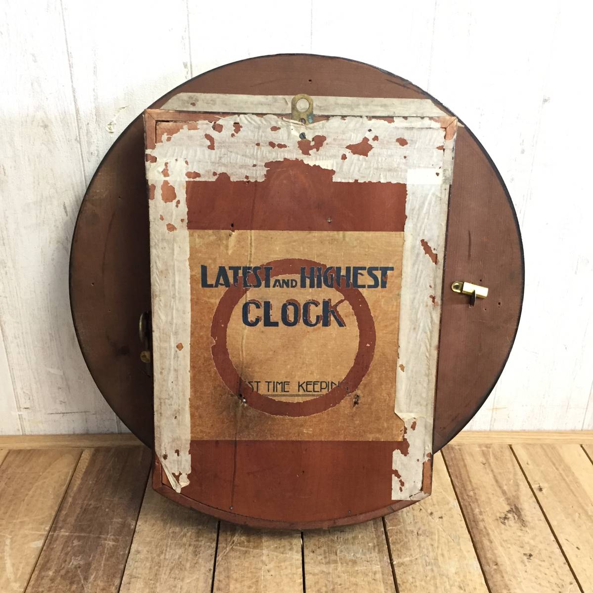 ▼エポック 掛時計 8DAYS ぜんまい式 木箱付 昭和初期購入 レトロ アンティーク LEVER ESCAPEMENT EPOCH