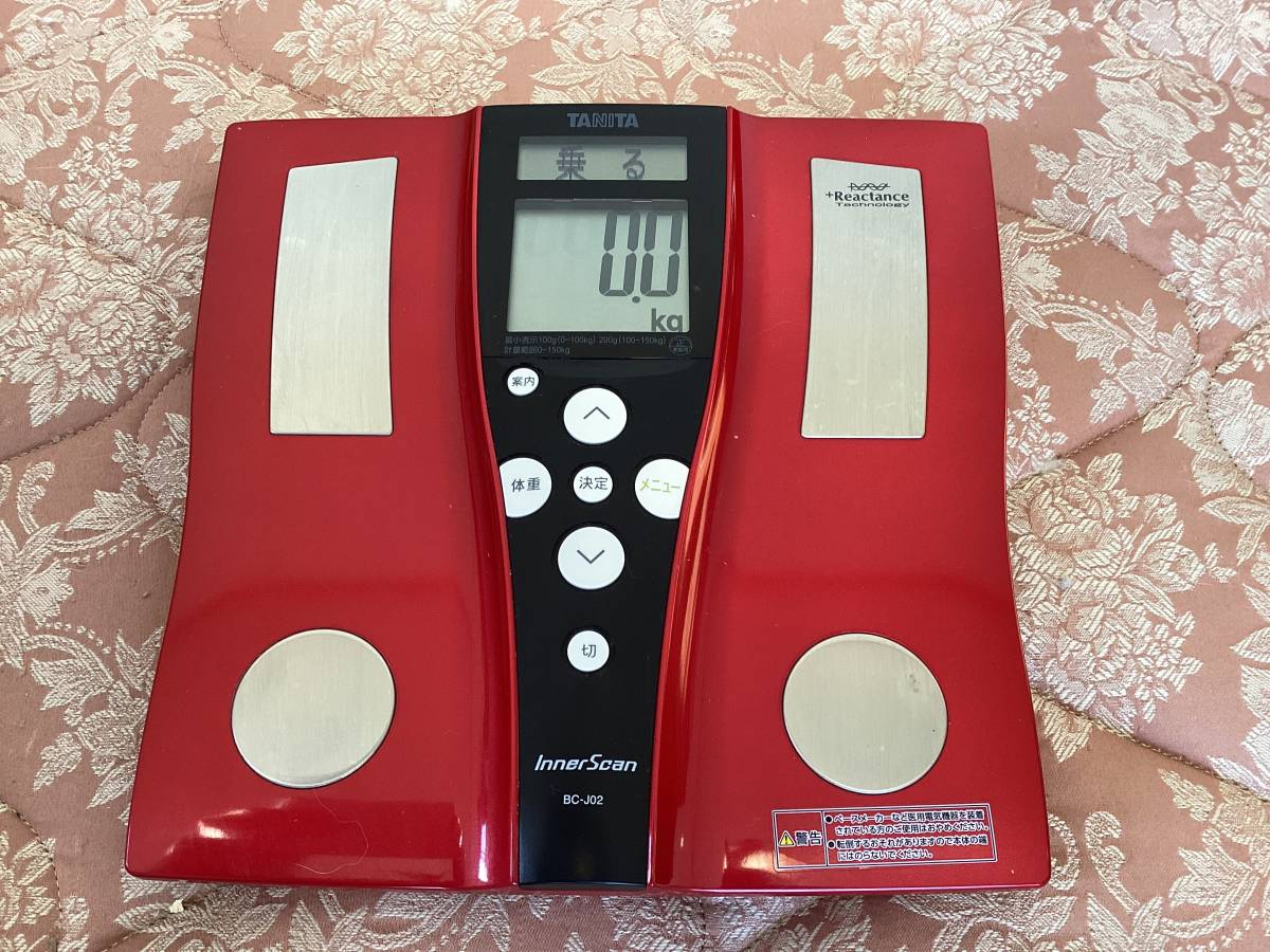 タニタ 体重計 体組成計 インナースキャン BC-J02 RED 2019年製 TANITA