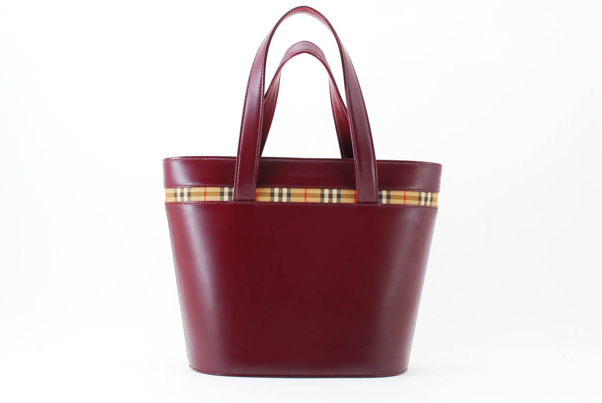 SALE，品質保証 1円 BURBERRY バーバリー ノバチェック レザー